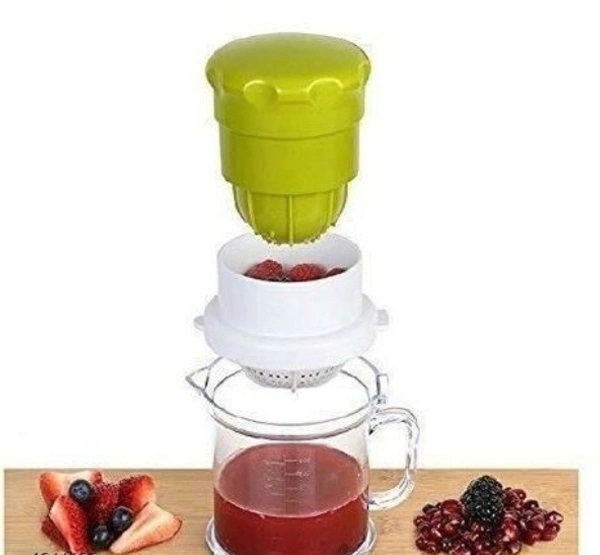 Plastic &Stainless Steel Mini Fruit And Vegetable Juicer -  Free Size,  Green,  Plastic &Stainless Steel,  Juicer,  Pack of1